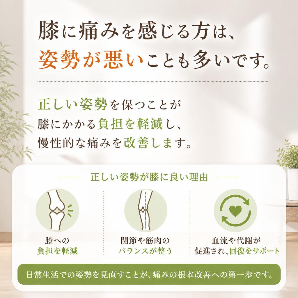 姿勢が膝に与える影響